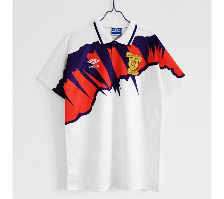 Scotland 91/93 Away White Soccer Jersey